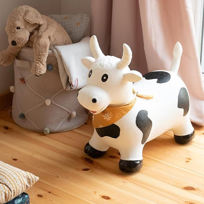 Kindsgut Bouncy Animal Hopper Cow for Children, Designed in Germany, Playful and Modern Colors, air Pump Included, Indoors and Outdoors