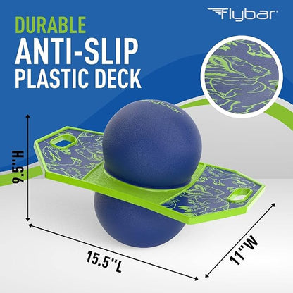 Flybar Pogo Trick Ball for Kids – Balance Bounce Board with Anti-Slip Deck – Pump Included - Indoor & Outdoor Toys for Boys and Girls Fun Way to Reduce Screen Time Supports up to 160 lbs – Ages 6+