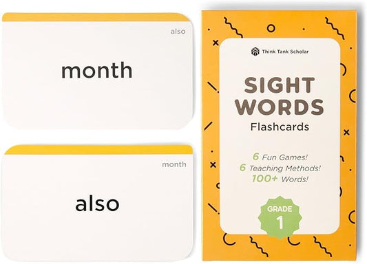 Think Tank Scholar 1st Grade Sight Words Flash Cards (First Grade) Pack - 100+ Dolch & Fry (High Freqency) Sight Word - Learn to Read, Site Words Learning for Kids Ages 5,6,7 & 8, Homeschool/Classroom