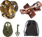 3D Unlock Interlocking Puzzle, Metal Hole Lock, Adult Educational Toy, IQ Puzzle, 3 Combinations, 3 Pack