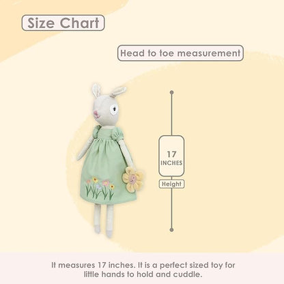 MON AMI Buttercup The Doe Doll – 17”, Linen Plush Doll with Floppy Ears, Use as Toy or Room Decor, for Kids of All Ages