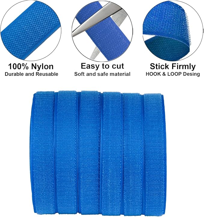 Back to School Decorations 157 Feet Carpet Marker Strips for Classroom Back to School Supplies Nylon Carpet Strip for Classroom Decorations -6 Roll (Blue)