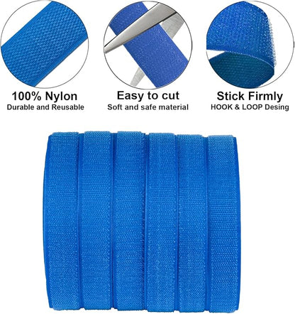 Back to School Decorations 157 Feet Carpet Marker Strips for Classroom Back to School Supplies Nylon Carpet Strip for Classroom Decorations -6 Roll (Blue)