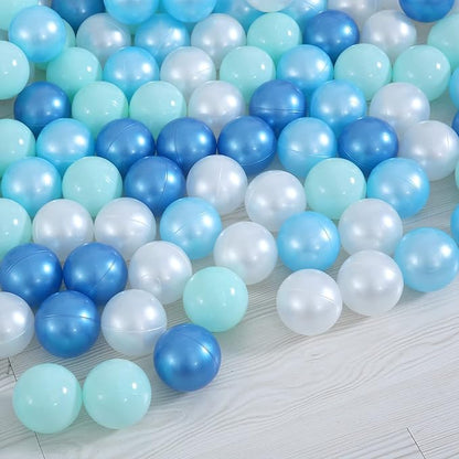 Ball Pit Balls Pack of 100 200 500 - Star and Round Set BPA Free Phthalate Free Non-Toxic Crush Proof Play Balls Soft Plastic Balls for Toddlers Baby Kids Birthday Pool Tent Party