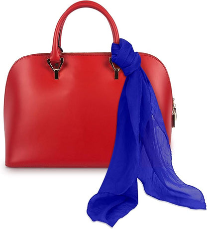 Boao 6 Pieces Chiffon Scarf 1950s Square Neck Head Scarfs Vintage Soft Polyester for Women Lady