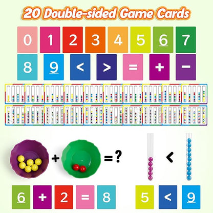 Aizweb Counting and Color Sorting Toys for Toddlers, Montessori Toys Preschool Kindergarten Learning Activities,STEM Math Manipulatives Matching Games Educational Learning Fine Motor Skills