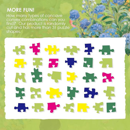 MOMIBOOK Puzzles for Adults 1000 Pieces Jigsaw Puzzles of Floral Cats' Chat Gathering, Oil Painting Image Difficult Challenging Hard Impossible Puzzle Unique Funny Party Christmas Birthday Gifts