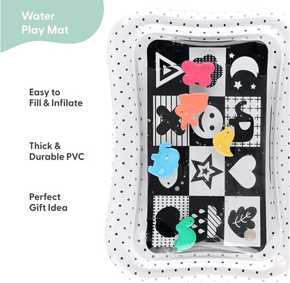 The Peanutshell Tummy Time Water Play Mat for Babies, Girls or Boys - High Contrast Sensory Developmental Toy, Infant Baby Floor Toys Games, Baby Essentials Must Haves - Montessori