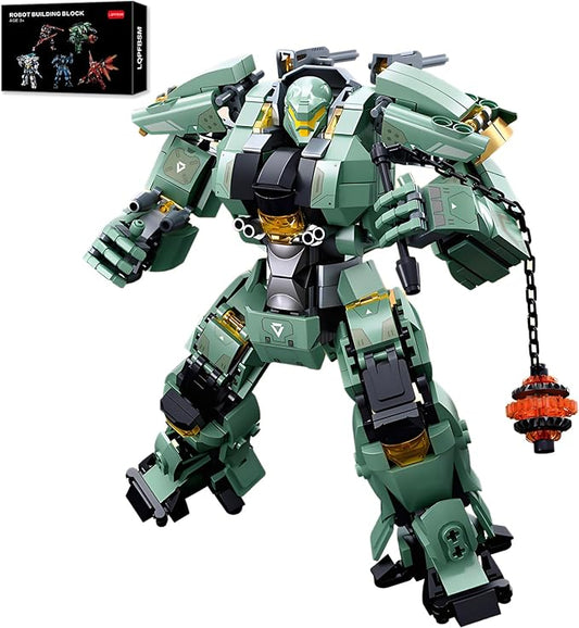 LQPFBSM Transforming Mech Robot Building Block Sets,Destroy Warrior City Action Mechs Model Kit Toys Gift for Adults and Kids Boys 6 7 8 10+ 542 Pieces