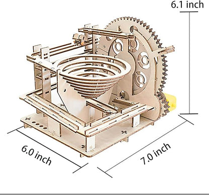 3D Puzzle Marble Run for Adults Wooden Engineering Puzzle Kit Wood Mechanical Puzzles DIY Mode Kits for Age 14+ Years Old