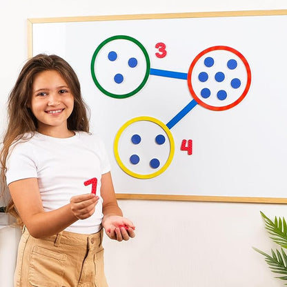 75 PCS Colorful Magnetic Number Bonds - Magnetic Numbers for Whiteboard, Number Line, Math Aids Accessories and Resources, Kindergarten Math Manipulatives, Number Bond Game - Simply Magic