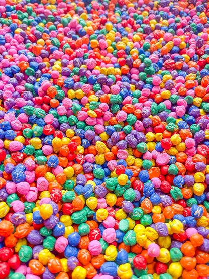 Colored Chickpeas for Sensory Play and Sensory Bins - Many Different Seasonal Colors (4 Cups, Rainbow)