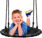 Sorbus Saucer Tree Swing - Kids Outdoor Disc Round Swing - 24" Heavy Duty 220lbs Seat - Easy Install Flying Saucer Web Circle Swing - Perfect for Gift, Playground, Backyard, Indoor/Outdoor Tire Swing
