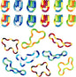 Multicolored Quiet Fidgets Toys for Unique Fidget Experience, Anti Anxiety Sensory Toys Combine into New Shapes, Brain Imagination Tools, Relax Therapy Educational Toy for Kids Boys Adults<20pcs>