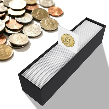 8 Pcs Coin Storage Box - 2"× 2" Coin Holders Boxes, Coin Slab Storage Box, Coin Holders for Collectors, Coin Collecting Supplies, Protect Collecting Coin Flips for Cardboard Cases