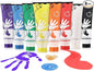 Washable Finger Paint for Toddlers, 8 Colors Large Capacity (2.54fl Oz) with Sponge Tip, Non-Toxic Baby Safe Paint for Hand and Feet, Art Supplies, Preschool Learning Gifts, Ages 1-3 4 5 6+