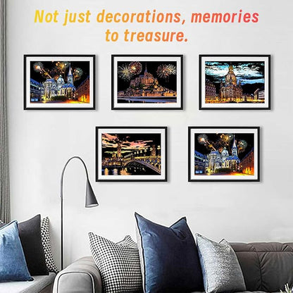 Scratch Art for Adults (4 Sheets A4),Family Creative DIY Painting Papers for Travel Lovers,Craft Lovers|Creative Scratch Art Adult (Aachen Germany) by Iskueal
