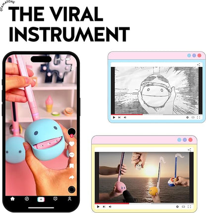 Otamatone Japanese Electronic Musical Instrument Portable Music Synthesizer from Japan by Maywa Denki Studio, Award Winning, Educational Fun Gift for Children, Teens & Adults - Red