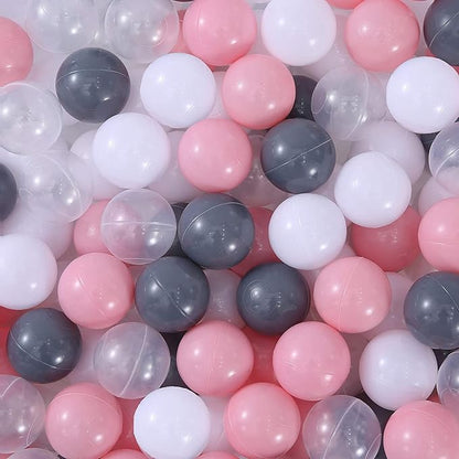 MoonxHome Ball Pit Balls for Toddlers, BPA Free Crush Proof Plastic Toy Balls for Ball Pit, Children's Pool Water Toys, Macaron Ocean Balls for Play Tent 2.15 Inch Pack of 100…