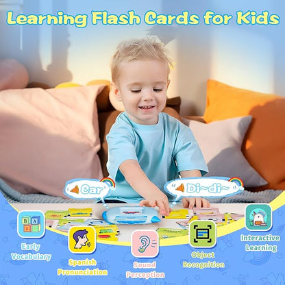 Talking Flash Cards for Toddlers Learning: Alphabet Learning Toys - Matching Spelling Games with 224 Sight Words - Montessori Toys for 3 4 5 6 Years Old Kids (Bilingual-385 Sight Words)
