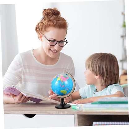 BESPORTBLE 1Pc Educational World Globe with Stand Desktop Geography Globe for Boy Girl Adults Stylish Tabletop Display for Home Office Homeowners