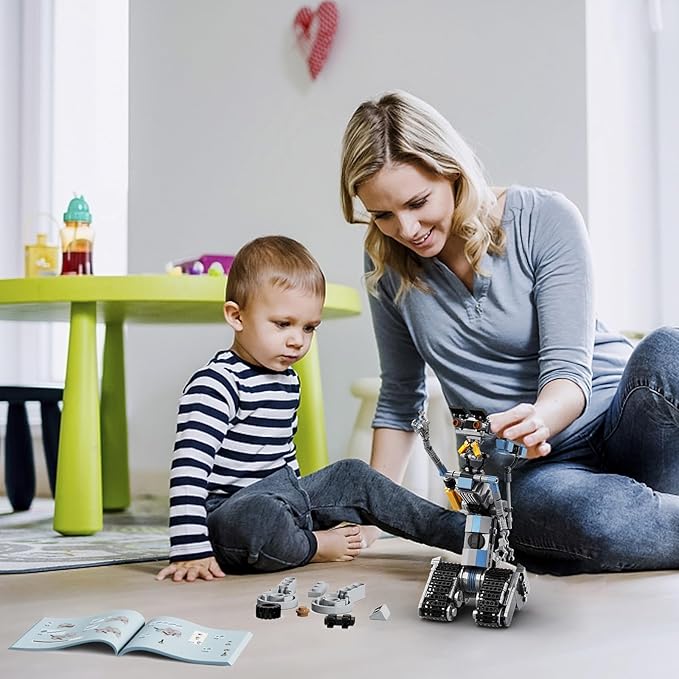 370 Pieces Johnny 5 Robot Building Set, Johnny Five Robot Model Toys, Compatible with Lego, Educational Gift Set for Ages 8-14 Boys