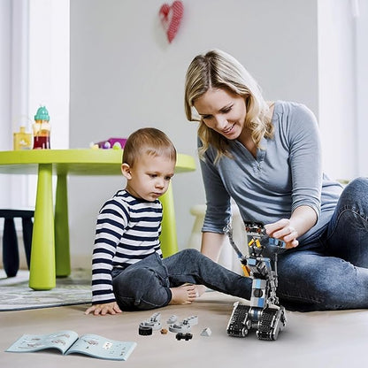 370 Pieces Johnny 5 Robot Building Set, Johnny Five Robot Model Toys, Compatible with Lego, Educational Gift Set for Ages 8-14 Boys
