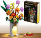 Flower Bouquet Building Set for Adults, 890 PCS Botanical Collection-Inspired Brick Floral Gift with Vase, Flower Vase Display Set for Home Decor