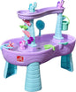 Step2 Rain Showers and Unicorns Water Table, Kids Water and Sand Activity Sensory Playset, Summer Outdoor Toys, 13 Piece Water Toy Accessories, for Toddlers 1.5+ Years Old, Blue & Purple