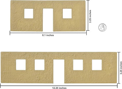 BMC WW2 Bunker Walls - Tan Plastic Army Men Playset Accessory Building