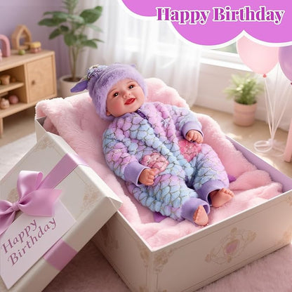 BABESIDE Mermaid Baby Dolls Girl-17inch Large Realistic Cute Soft Body Baby Doll Real Life Mermaid Baby Doll Toys with Mermaid Sets & Accessories, for 3+ Year Old Girls Gifts, Pretend Play, Collection