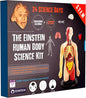 Einstein Human Body Science Kit : unique and original 24 S.T.E.M science experiments & activities all about the human body. Includes 12’ Human Model with 16 detachable organs and a printed guide with directions & facts. plus a daily Video guide.