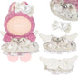 Cloth for 15cm ＆ 17cm Doll, 2pcs Doll Clothes Outfit Set for 1st/2nd/3rd Gen Dolls, Include - Crystal White Dress , White Bow, Angel Wings