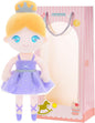 Gloveleya Baby Doll Girl Gift Ballerina Plush Soft Doll Light Purple 13 Inch with Gift Box…