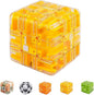 Large 3D Labyrinth Cube Puzzle, 3D Magic Cube Maze Ball Puzzle, Magic Cube Ball Dual-Use, Improve Spatial Recognition and Cultivate Logical Thinking for Adults Teens(Yellow)