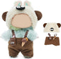 17cm Doll Clothes Set-Adorable Outfits for Dolls-Stylish Accessaries Clothes Dress-Up-Replaceable Clothing Collections, Includes Hat, Top, Skirt(Coffee-Style A)