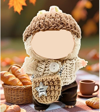 Doll Clothes Set & Outfit for Blind Box Dolls of 5.91-6.7inch (15-17cm) with Accessories Luxury Chic Stylish Adorable Cute Unique Style of Dolls Clothes for Dress up 4 Pieces (No Doll) (E)