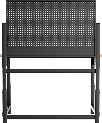 Workbench with Pegboard, Adjustable Height Work Bench Heavy Duty Work Station Table with Power Outlets Work Benches for Garage, Workshop, Home, Office(47.2 inch Wide)