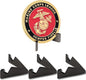 Generic Chevron Military Challenge Coin Display Stand - Solid Metal with Anodized Finish - US Vet. Business (Black)