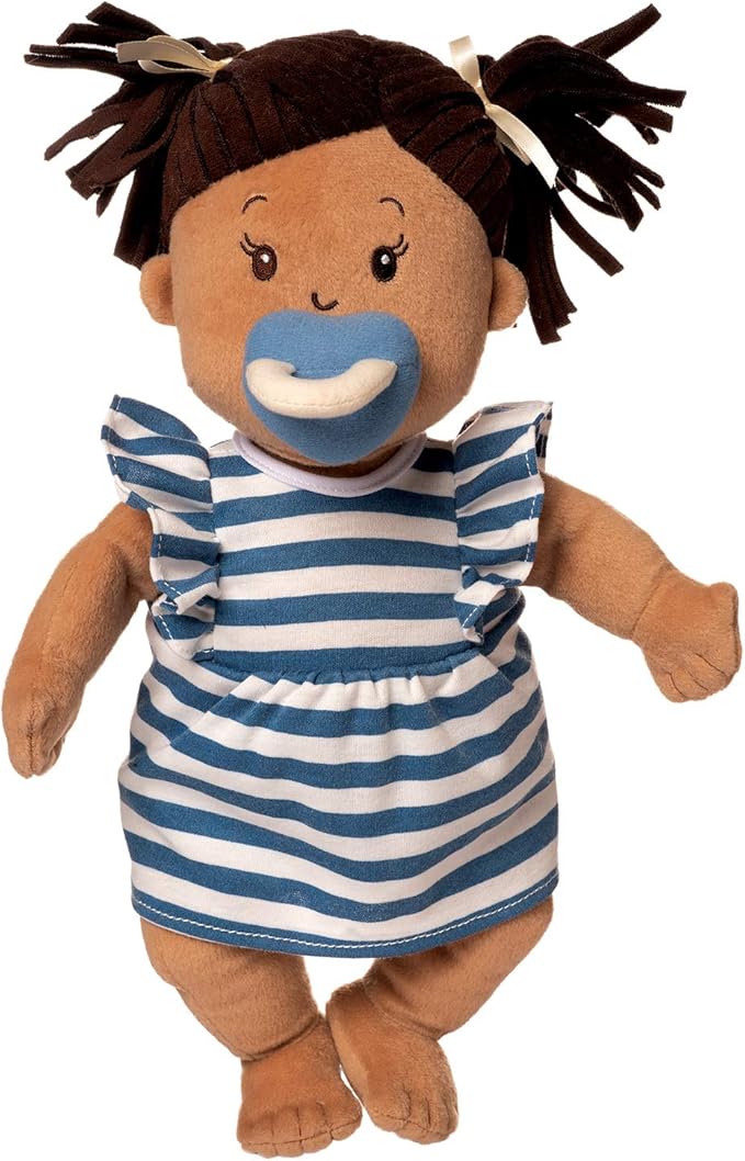 Manhattan Toy Baby Stella Beige with Brown Hair 15" Soft First Baby Doll