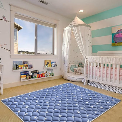 Premium Foam Baby Play Mat 79" X 71", Extra Large Soft Thicker Activity Playmats for Babies, Toddlers, Infants, Play & Tummy Time, Foldable & Machine Washable Baby Crawling Mat
