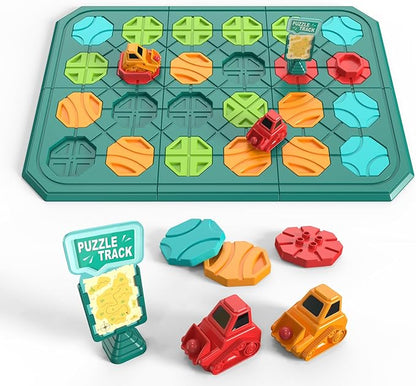 Kids STEM Board Games Educational Learning Toys，Logic Road Builder Games，Brain Teasers Puzzles Toys，Montessori Preschool Birthdays Gifts for Kids Ages 4 5 6 7 Year Old Boys Girls