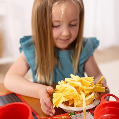 Melissa & Doug Prepare & Serve Pasta Set with Toy Food & Kids Play Kitchen Accessories, Montessori-Inspired Preschool Learning Toys for Girls & Boys 3+
