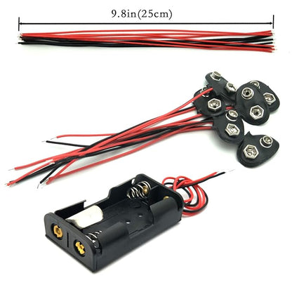 18 Set DC Motors Kit, Mini Electric Hobby Motor 3V -12V 25000 RPM Strong Magnetic with Shaft Propeller, 2 x AA Battery Holder,9V Battery Clip Connector,Plastic Wheels for DIY Science Projects