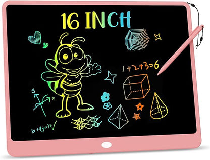 KOKODI LCD Writing Tablet, 16 Inch Colorful Toddler Doodle Board Drawing Tablet, Erasable Reusable Electronic Drawing Pads, Educational and Learning Toy for 3-6 Years Old Boy and Girls