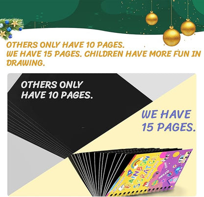 24 Pack Scratch Art Paper Rainbow Sets Scratch Off Art Notebook Crafts Easter Gifts Magic Scratch Off Set Crafts Supplies Games Easter Christmas M
