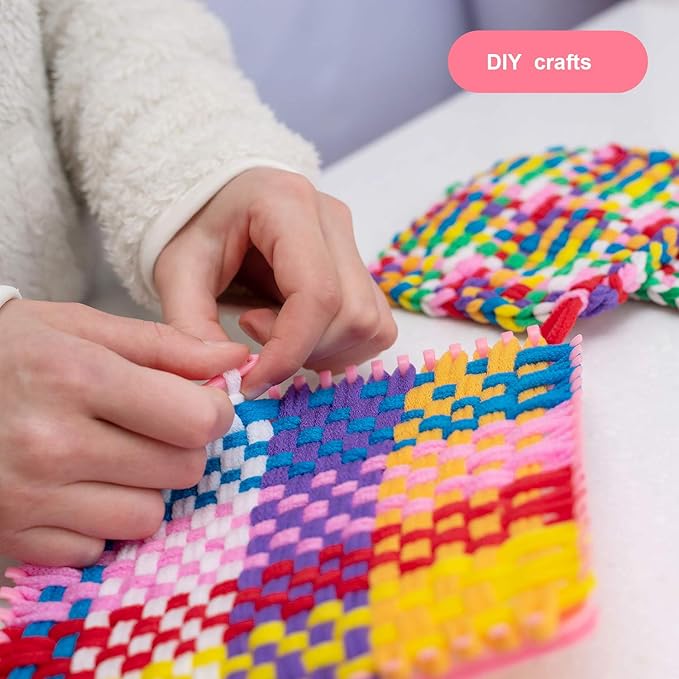 12 Colors Potholder Weaving Loom Loops Bulk Weaving Craft Loops with Multiple Colors for DIY Crafts Supplies Compatible with 7 Inch Weaving Loom(96 Pieces)