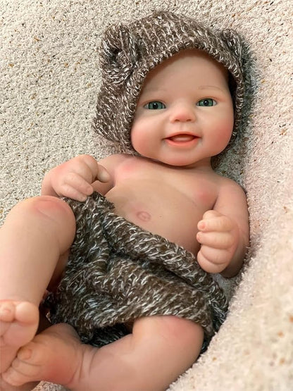 Full Body Silicone Baby Dolls -16 Inch Realistic Handmade Newborn Boy Dolls Anatomically Correct Real Baby Doll Weights