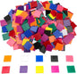 Coopay 200 Pcs Plastic Square Color Tiles, Bingo Chips, Poker Chips, Color Sorting, Math Counters, Game Tokens, Counting Manipulatives for Kids Elementary School Classroom Learning Development Toys