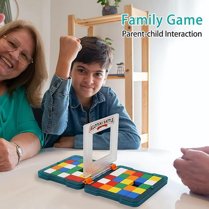 Race Game, Fast-Paced Brain Teaser Travel Board Games for Kids and Adults, Shape Matching Head to Head Super Slide Puzzle Game for Two Player, Magic Block for Family Game Night, Ages 6+